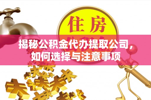 故城揭秘公积金代办提取公司，如何选择与注意事项